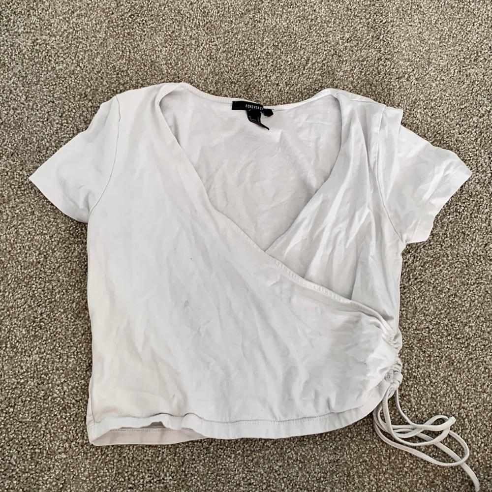 White crop top from Forever 21.